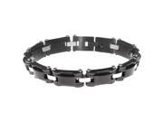 Metro Jewelry Stainless Steel Bracelet Black Ip
