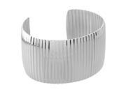 Metro Jewelry Stainless Steel Ribbed Cuff Bracelet