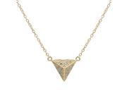 Metro Jewelry 10K Yellow Gold Pyramid Necklace with 0.11 Cttw Diamonds
