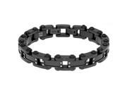 Metro Jewelry Stainless Steel Carbon Fiber Bracelet Black IP and Lock Extender