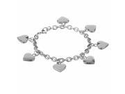 Metro Jewelry Stainless Steel Heart Charm Bracelet