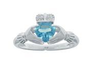 .97 Ct Heart Natural Blue Topaz Diamond Accent 925 Sterling Silver Ring Sz 5