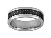 Metro Jewelry Titanium Ring Carbon Fiber Inlay