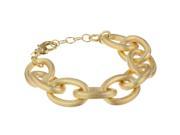 Metro Jewelry Thick Rolo Chain Gold Plated Brass Bracelet