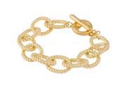 Metro Jewelry Gold Plated Brass Toggle Bracelet