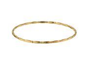 Metro Jewelry Stainless Steel Textured Bangle with Gold Ion Plating