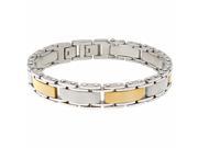 Metro Jewelry Stainless Steel Bracelet Gold IP Plating and Lock extender