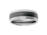 Metro Jewelry Tungsten Ring with Black Ceramic