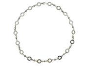 Metro Jewelry Stainless Steel Circle Necklace with Chocolate Ion Plating
