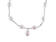 Metro Jewelry Sterling Silver Necklace with Pearls