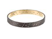 Metro Jewelry Gold Plated Brass Bangle Bracelet with Glass Accents
