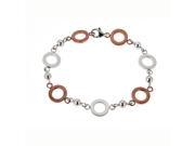 Metro Jewelry Stainless Steel Circle Bracelet with Chocolate Ion Plating