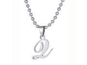 Metro Jewelry Stainless Steel Letter Q Pendant Necklace