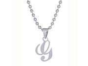 Metro Jewelry Stainless Steel Letter G Pendant Necklace