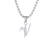 Metro Jewelry Stainless Steel Letter V Pendant Necklace