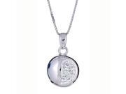 Metro Jewelry Sterling Silver Pendant with White Crystals