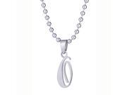 Metro Jewelry Stainless Steel Letter O Pendant Necklace