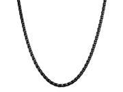 Metro Jewelry 3.0 mm Wheat Chain in Black IP Stainless Steel