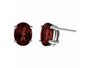 2.50 Ct Oval Natural Red Garnet 925 Sterling Silver Stud Earrings