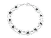 Metro Jewelry Stainless Steel Star in Circle Bracelet