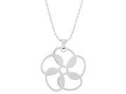 Metro Jewelry Stainless Steel Cut Out Flower Pendant Necklace