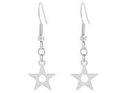 Metro Jewelry Stainless Steel Star Drop Dangle Fishhook Earrings