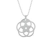 Metro Jewelry Stainless Steel Star in Flower Pendant Necklace