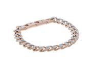 Metro Jewelry Stainless Steel Curb Chain Bracelet Rose IP Plating Lock Extension