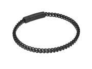Metro Jewelry Stainless Steel Thick Foxtail Bracelet Whole Black Ion Plating