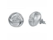 Metro Jewelry Sterling Silver White Crystal Earrings