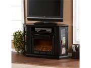 Claremont Convertible Electric Fireplace Media Console Black by Southern Enterprises