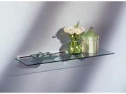 Rectangular Glass Shelf Kit 8x24 Wall Mounted
