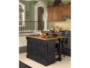 Monarch Kitchen Island with Granite Top and Stools by Home Styles