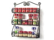 3 Tier Metal Spice Rack Scroll Black Matte by Spectrum