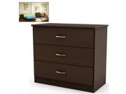 Libra Chocolate 3 Drawer Chest by South Shore