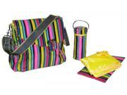 Petals Stripe Ozz Coated Diaper Bag by Kalencom