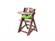 Height Right HIGH Chair in Mahogany with Infant Insert and Tray by Keekaroo