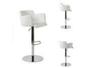 Euro Style Sunny Bar Counter Chair White Leatherette 17621WHT