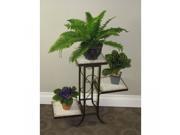 3 Tier Plant Stand w Travertine Top