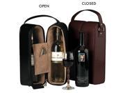 Genuine Leather Double Wine Presentation Case by Royce Leather