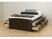 Tall Double Platform Storage Bed with 12 drawers by Prepac