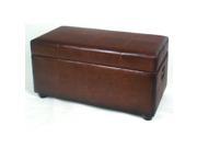 Faux Leather Bench Trunk with Lid by International Caravan