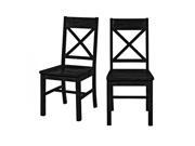 Solid Wood Dining Chairs Set of 2 by Walker Edison