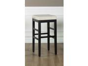 Sonata 26 Stationary Barstool with Beige Micro Fiber by Armen Living
