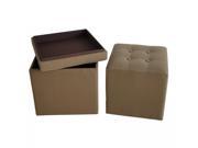 Set of 2 Valencia Ottomans by Screen Gems