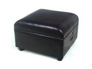 Faux Leather Ottoman Trunk with Lid by International Caravan