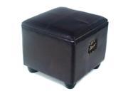 Square Faux Leather Ottoman with Lid by International Caravan