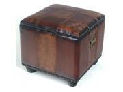 Square Faux Leather Ottoman with Lid by International Caravan