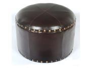 Mini Round Faux Leather Stool by International Caravan