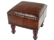Faux Leather 16 Square Stool by International Caravan